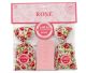 Giftset with 2 Rose sachets with 100 gram soap of 