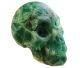 Crâne entièrement fait à la main en fantastique fluorine mexicaine verte de Chihuahua.