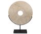 Pi - disc WHITE JADE on stand (Large)