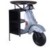 Metal scooter as a bar table (also nice for presentations). Made in India. 114x76x107cm
