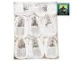 Coffret d'assortiment contenant 8 icebergs en sélénite de 60 mm (18 x 14 x 4 cm).