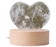 Selenite USB light Heart 100 mm supplied with USB cable.