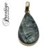 Seraphinite pendant (free form) in India silver (Gold overlay), from Russia.