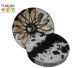 Shamans drum with black and white animal skin from a cow