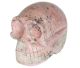 Skull from Mangano-calcite or Pink Opal. found & carved in the Andes Mountains in Peru