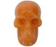 Orange Calcite skull XXL from Nuevo Leon in Mexico