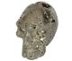 Skull / crâne en  Pyrite trouvé et gravé en Andes / Pérou 