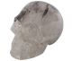 Crâne en Cristal de roche  XXL avec Chlorite de   Brésil (Pièce-Super)