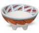 Smudge bowl Native Soul tribal, in happy colors placed on graceful legs.