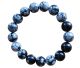 10mm Snowflake Obsidian bullet bracelet from the U.S.A.