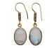 Moonstone also called white labradorite. “gold on silver” free-form earrings in well-set craftsmanship (The shape varies per set of earrings, supplied as an assortment)
