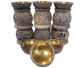 Diffuseurs d'arômes en stéatite avec vasque en cuivre (pour que votre précieuse huile ne s'évapore pas inutilement !) 6 modèles populaires (yin Yang, arbre de vie, fleur de vie, soleil & lune, pentagramme & bouddha)
