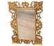 Spiegel van hout rechthoek & goud (100 x 70 cm)