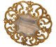 Spiegel, von feiner Qualität Holz, rund und Goldfarbig (120 cm.)