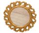 Spiegel van mooie kwaliteit hout rond & goud (50 cm)