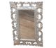 Spiegel, aus tropischem Holz, Rechteckig und Silberfarbig (60 x 90 cm.)
