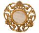 Spiegel, besonders ansehnliches Modell, rund und Goldfarbig (50 cm.)