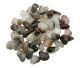 Rock crystal with Lodolite tumbled stones from Brazil.