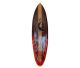 Surfboard made of wood and boat varnish made in the village of Mas located in Bali.