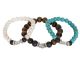 Bracelets boule de pierres précieuses Sumatra (différents modèles en Turquoise / Jade blanc / Lave /