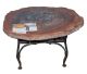 Table en bois fossilisé avec unique spectacle de couleurs 