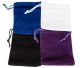 Luxury velvet storage bags in large white-black-blue-purple