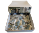 Verkaufsbox mit 6-7 Kilo handelsüblichen Coelestien „Celestite“-Gruppierungen aus Madagaskar (3-5 Kilo) zum günstigen Preis!