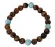 Bracelet with Tiger eye combined with Turquoise