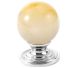 Topaz furniture knob for doors or drawers, with a 25 mm gemstone ball.