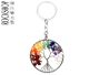 Tree of life key bag pendant with genuine gemstone slit.