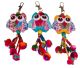 Owls with bells lucky charm made entirely by hand by hill tribes from Myanmar.