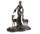 Bronze statue Art Deco walking the dogs