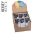 Rockshop 2020 display “Regenboog hematiet ringen gesorteerde maten
