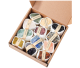 Collection de minéraux bruts 12 pièces (40-50 mm) dans une belle boîte cadeau.