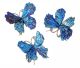 Butterflies made of electroplated Kyanite in silver color in a beautiful black box.