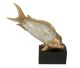 Fish on pedestal with rock crystal.