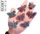 Edelstein-Schmetterlinge aus Drusen-Amethyst, umwickelt mit Draht, Größe 50 mm.