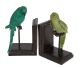 Parakeets bookstands parakeets in natural color dark- & olive-green.