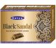 Satya Black Sandal backflow incense cones in pack of 12 boxes of 12 cones.