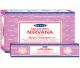 Satya Nirvana de la série Value for Money de Nag Champa emballé dans une boîte de 12 x 15 grammes.