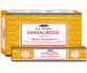 Satya Sandalwood from the Value for Money series by Nag Champa packed in a box of 12 x 15 grams.