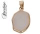 Prestige White Opal (Brazil) pendant in gold on silver pendant