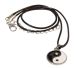 Yin Yang necklace on a smooth leather lace complete with lock.