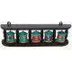 Prayer wheels set with Turquoise, Lapis and Coral (10.5 x 36 cm x6) 