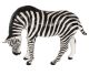 Zebra horse made from genuine leather