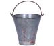 Iron bucket (Galvanized look) as was common decades ago. Made in India 38x43x30cm