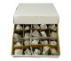 Sel brut de couleur blanche 3-5 centimètres en boîte de collecte/vente 20x20x9cm