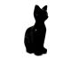 Schwarze Katze komplett von Hand aus reinem schwarzen Onyx aus dem Süden Mexikos.