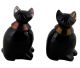 Onyx cats with gemstone mosaic inlay (85x50 mm)