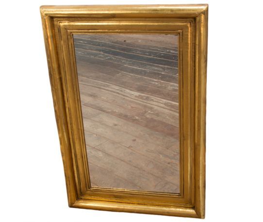 Verlammen Geloofsbelijdenis Mevrouw Spiegel van hout rechthoekig & goud (80 x 120 cm)